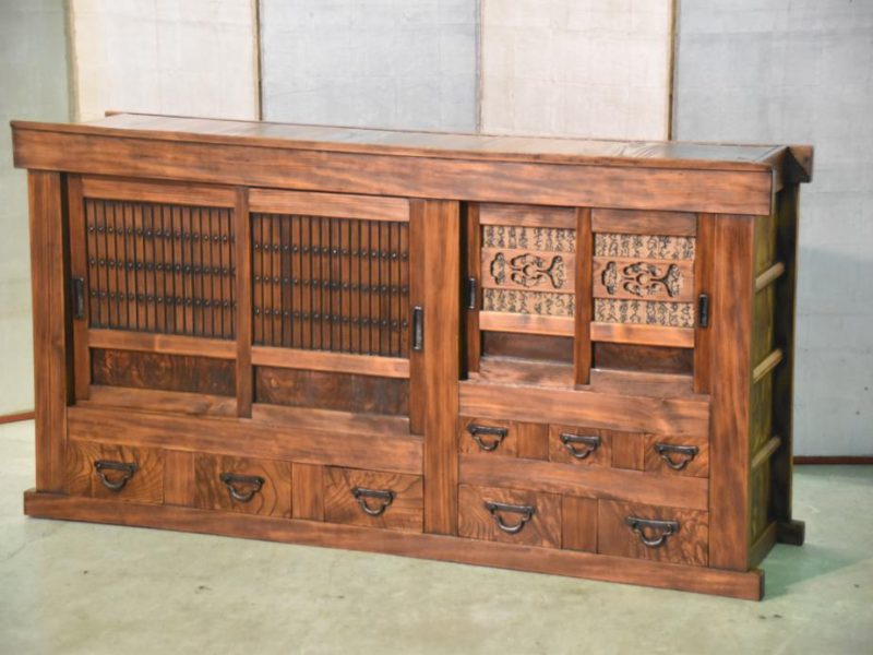 Japanese Antique Wooden Sideboard - Image 15
