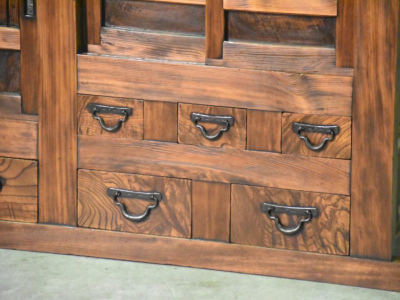 Japanese Antique Wooden Sideboard - Image 11