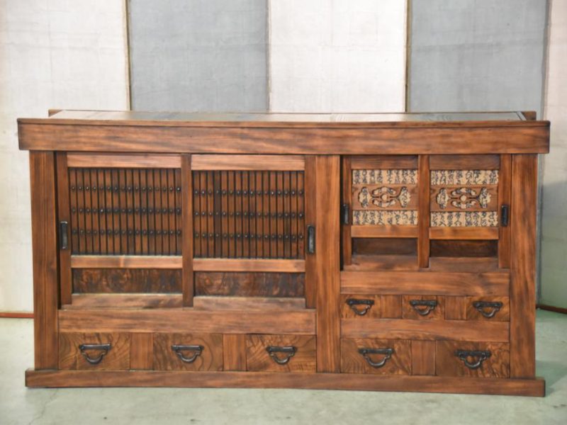 Japanese Antique Wooden Sideboard - Image 10