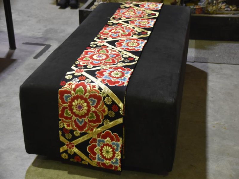 Red Black Blue and Gold Obi