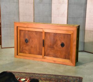 Japanese Elm Panel Antique Sideboard