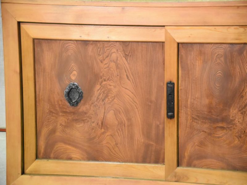 Japanese Elm Panel Antique Sideboard - Image 11