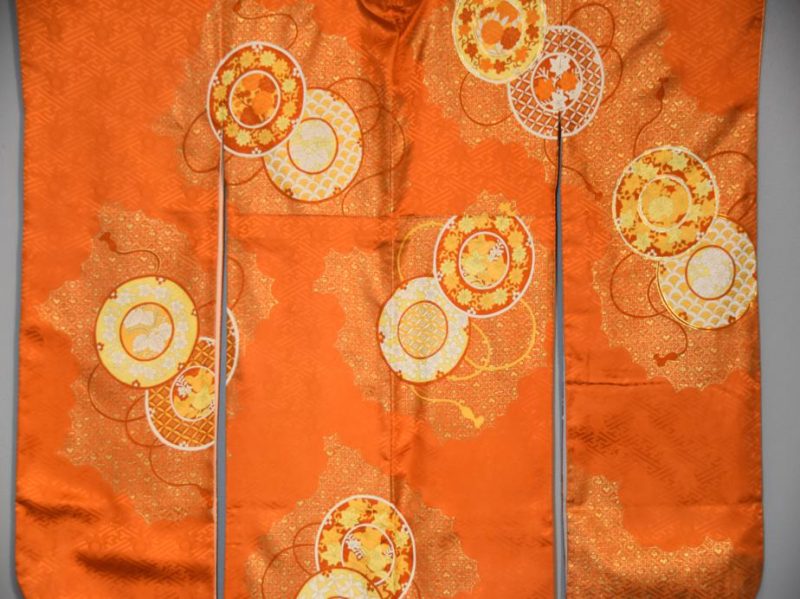 Vintage Orange Furisode Kimono - Image 8