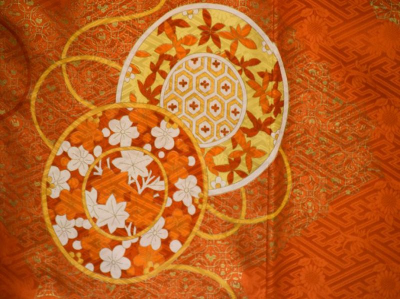 Vintage Orange Furisode Kimono - Image 6