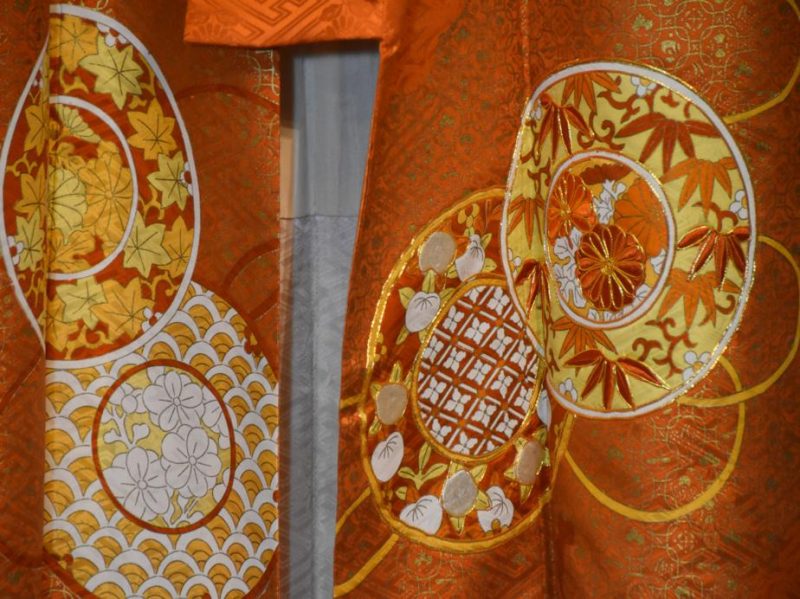 Vintage Orange Furisode Kimono - Image 9