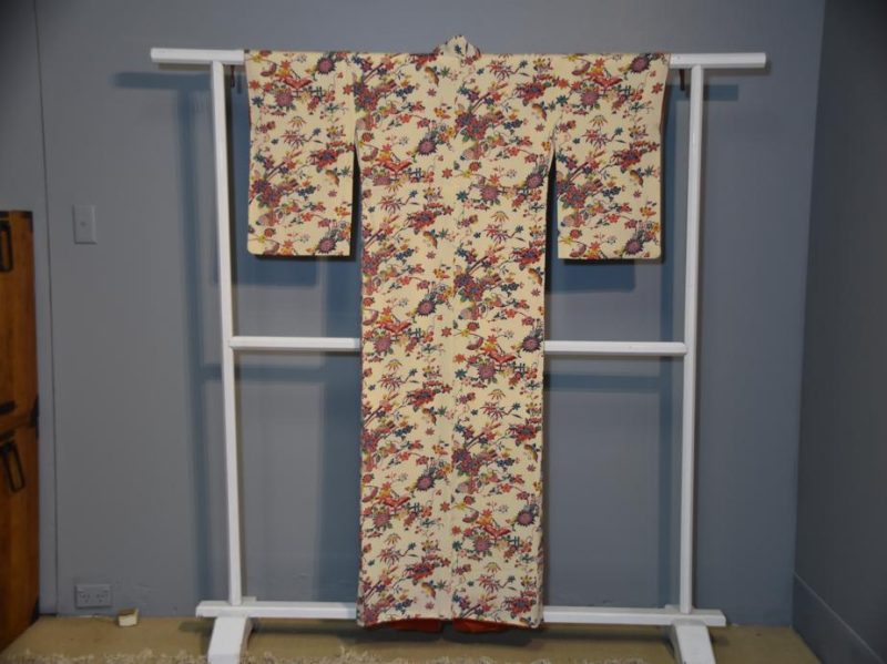 Japanese Floral Silk Vintage Kimono