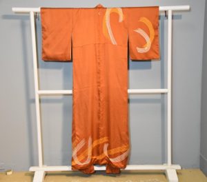 Orange Soft Silk Kimono