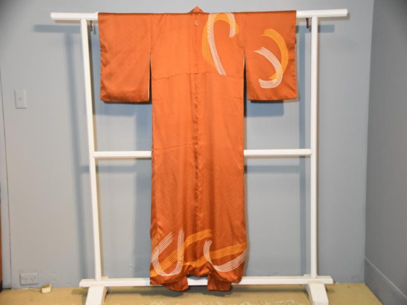 Orange Soft Silk Kimono