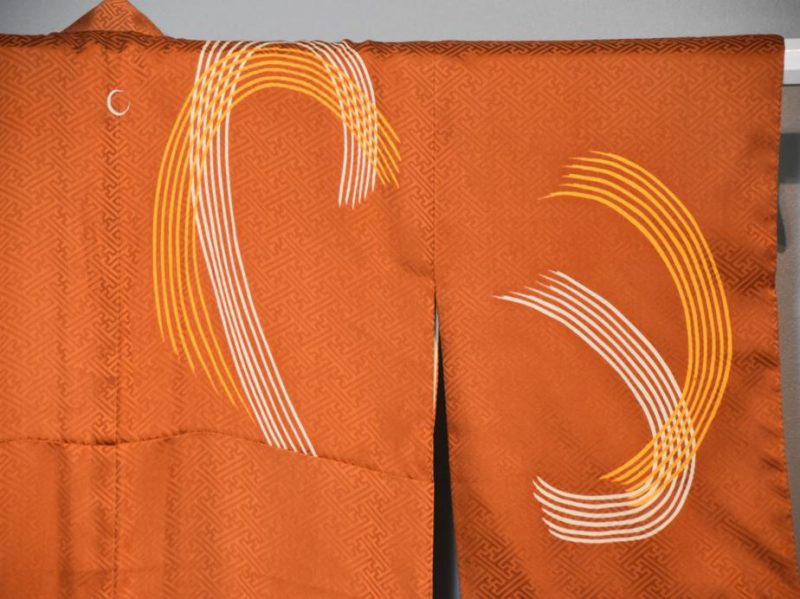 Orange Soft Silk Kimono - Image 2