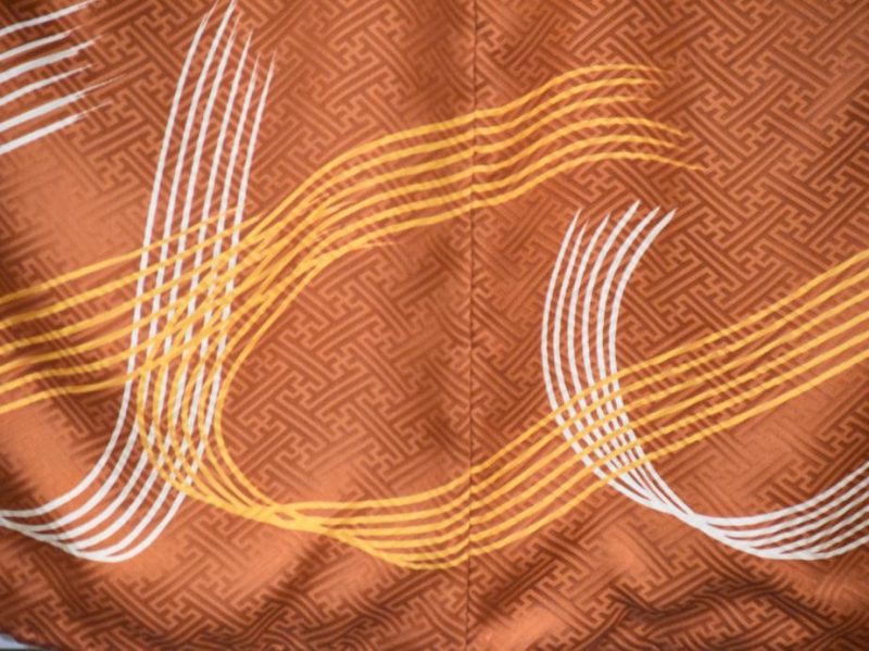Orange Soft Silk Kimono - Image 5