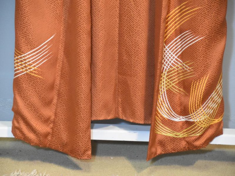 Orange Soft Silk Kimono - Image 4