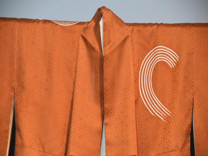Orange Soft Silk Kimono - Image 3