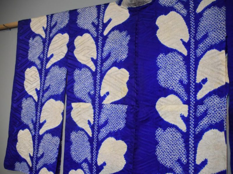 Purple and White Shibori Summer Kimono - Image 10