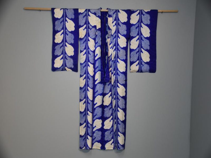 Purple and White Shibori Summer Kimono - Image 8