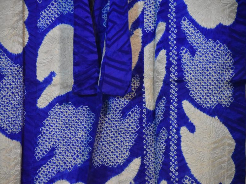 Purple and White Shibori Summer Kimono - Image 6