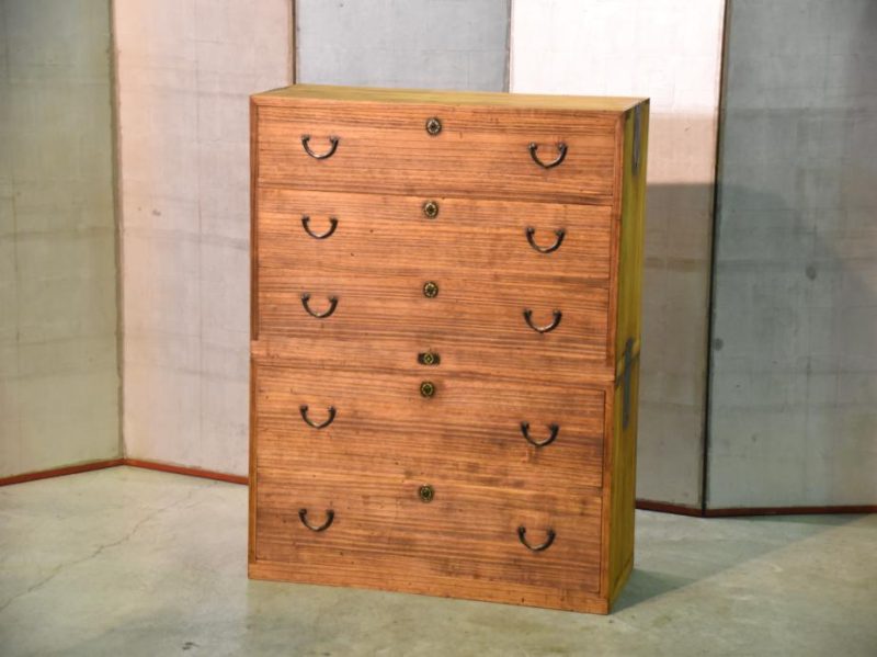Japanese 5 Drawer Clothing Chest on Chest