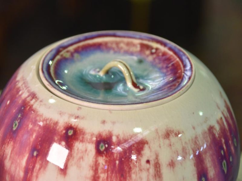 Japanese Flambe Glaze Mizuzashi by Matsuyama Gae - Image 2