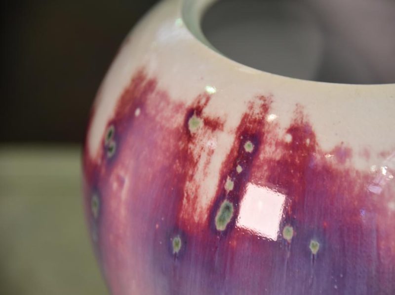 Japanese Flambe Glaze Mizuzashi by Matsuyama Gae - Image 8