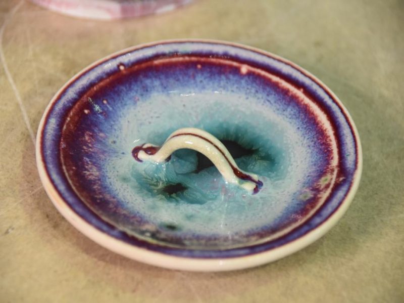 Japanese Flambe Glaze Mizuzashi by Matsuyama Gae - Image 7