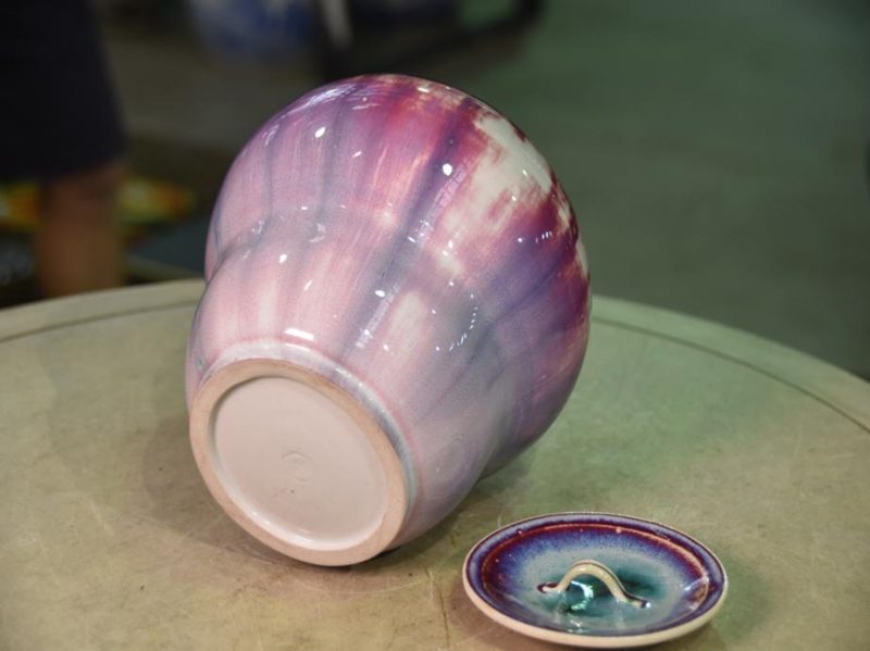 Japanese Flambe Glaze Mizuzashi by Matsuyama Gae - Image 5