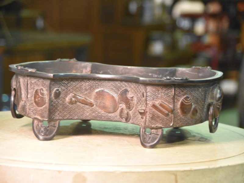 Japanese Cast Bronze Vase Suiban - Image 8