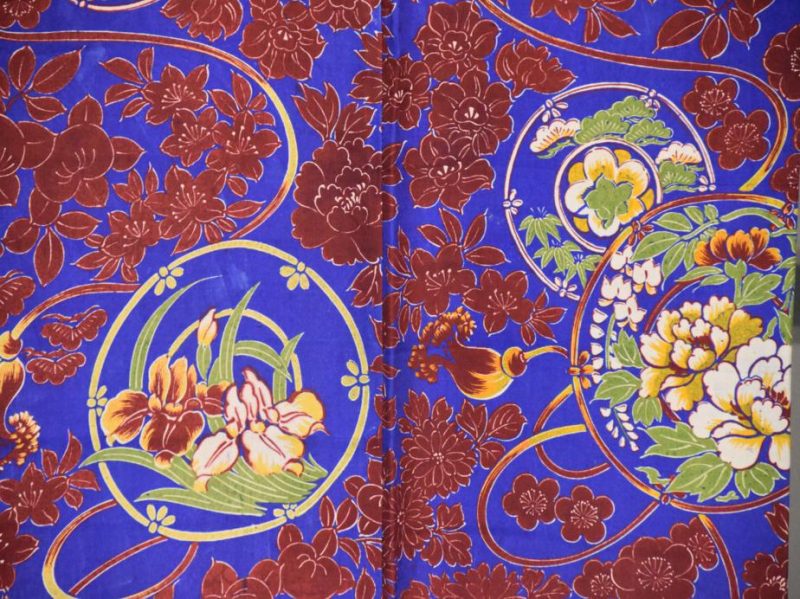 Deep Red and Blue Kimono - Image 11