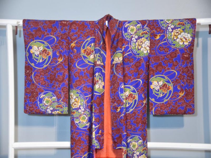 Deep Red and Blue Kimono - Image 6