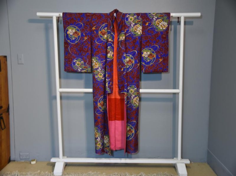 Deep Red and Blue Kimono - Image 4
