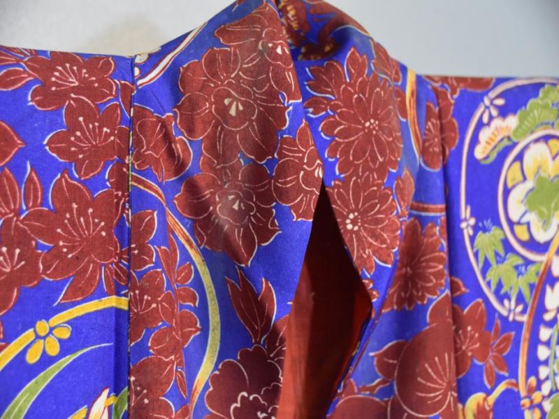 Deep Red and Blue Kimono - Image 3