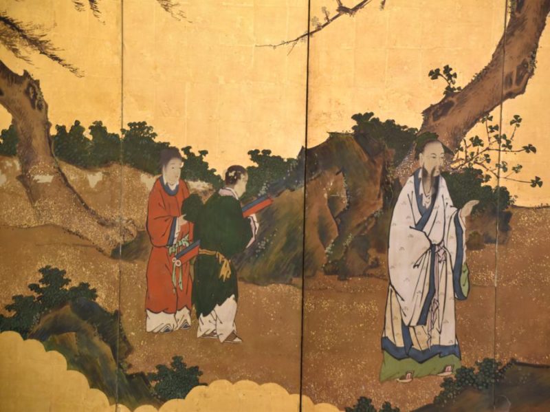 Chinese Sages on Gold 6 Panel Screen - Image 12