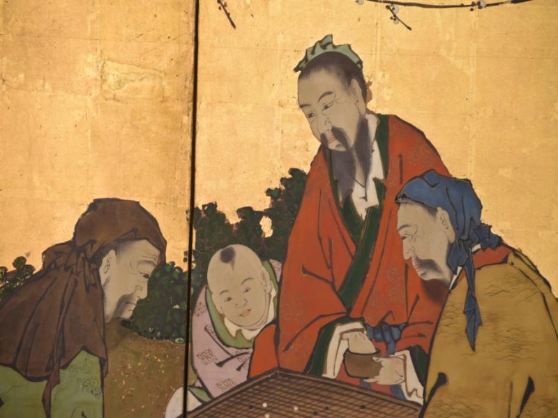 Chinese Sages on Gold 6 Panel Screen - Image 9