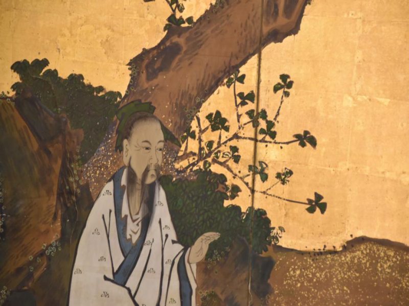 Chinese Sages on Gold 6 Panel Screen - Image 8