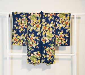 Vintage Blue Floral Haori