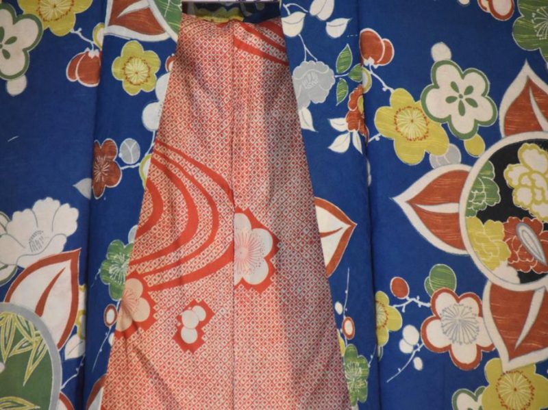 Vintage Blue Floral Haori - Image 5
