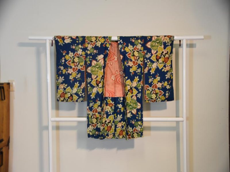 Vintage Blue Floral Haori - Image 6