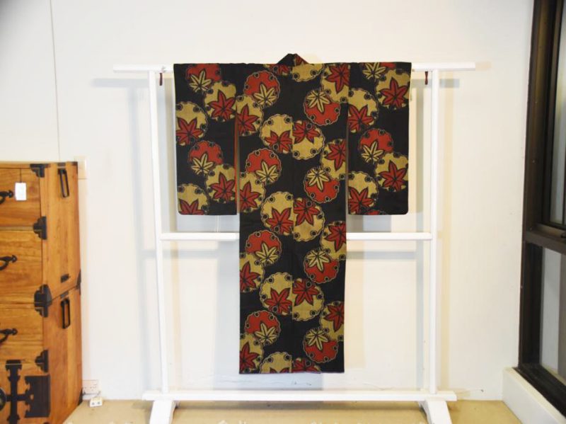 Japanese Meisen Silk Ikat Kimono