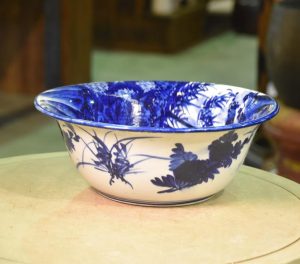 Large Japanese Blue and White Bowl