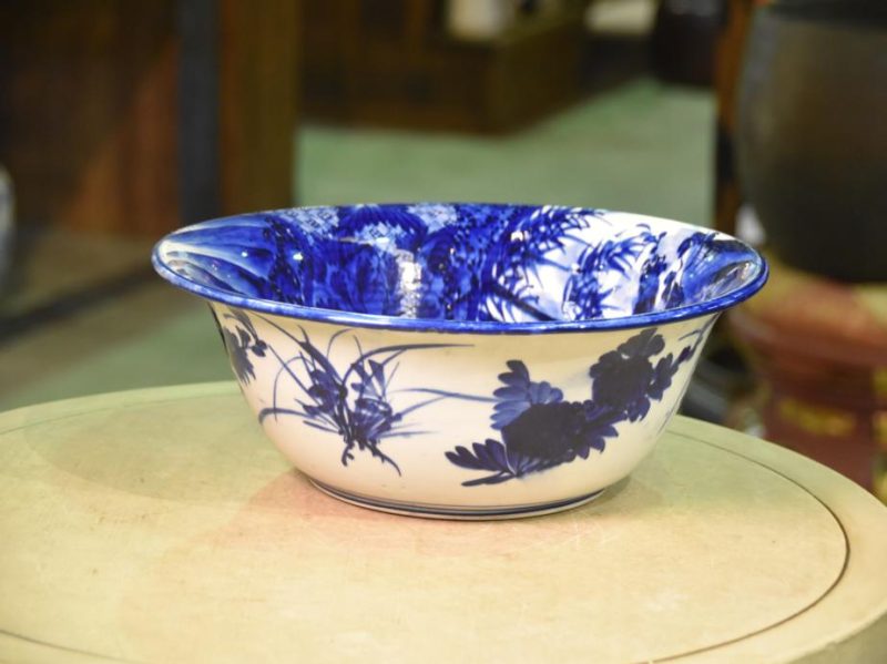 Large Japanese Blue and White Bowl