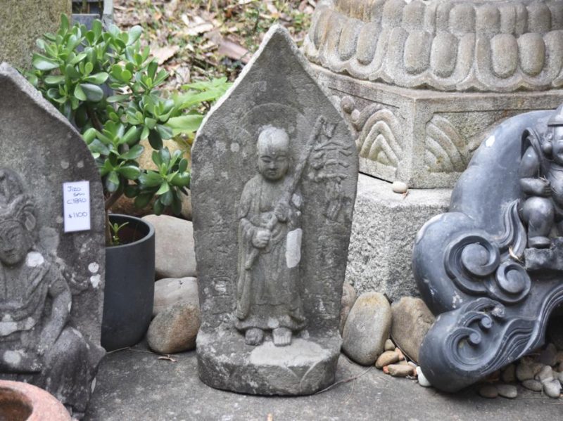 Japanese Antique Granite Jizo San