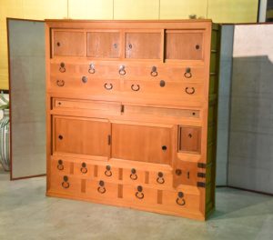 Japanese Antique Merchant Shop Chest from Kyoto