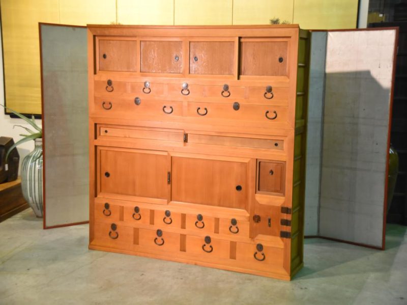 Japanese Antique Merchant Shop Chest from Kyoto