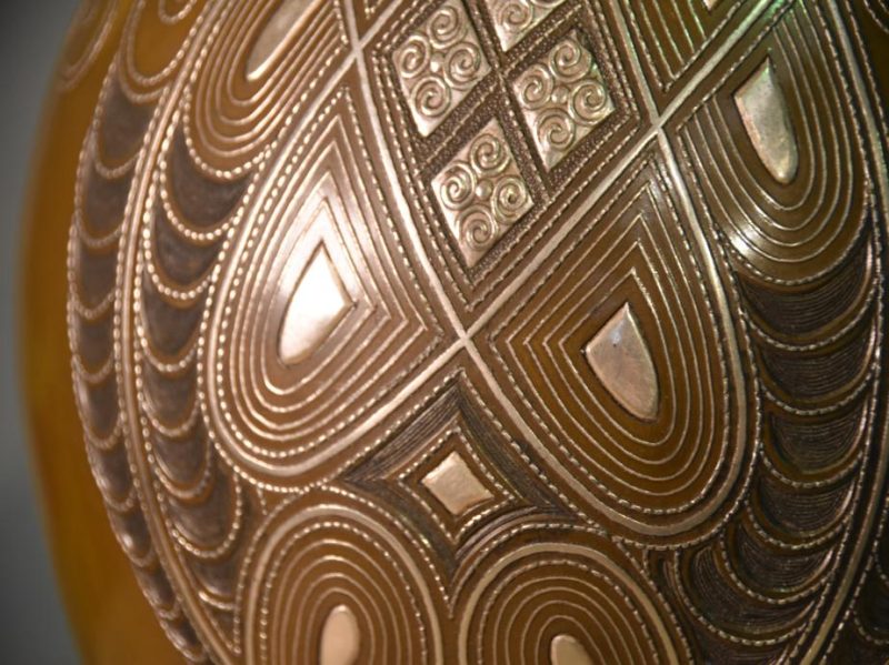 Japanese 1950's Bronze Silver Inlay Vase - Image 14