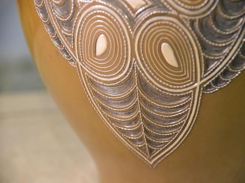 Japanese 1950's Bronze Silver Inlay Vase - Image 13