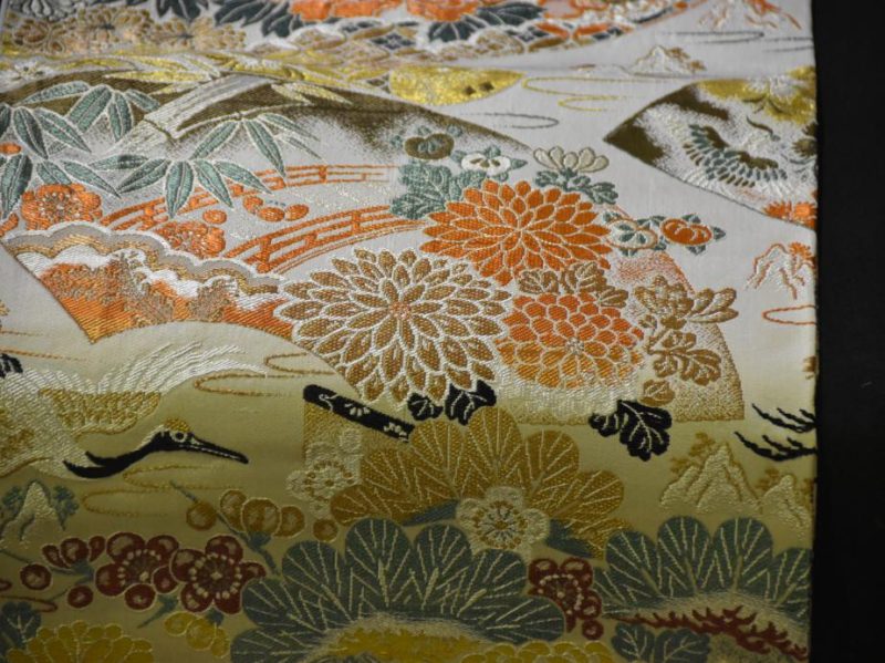 Silk Vintage Brocade Obi Sash - Image 2