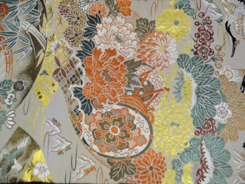 Silk Vintage Brocade Obi Sash - Image 10