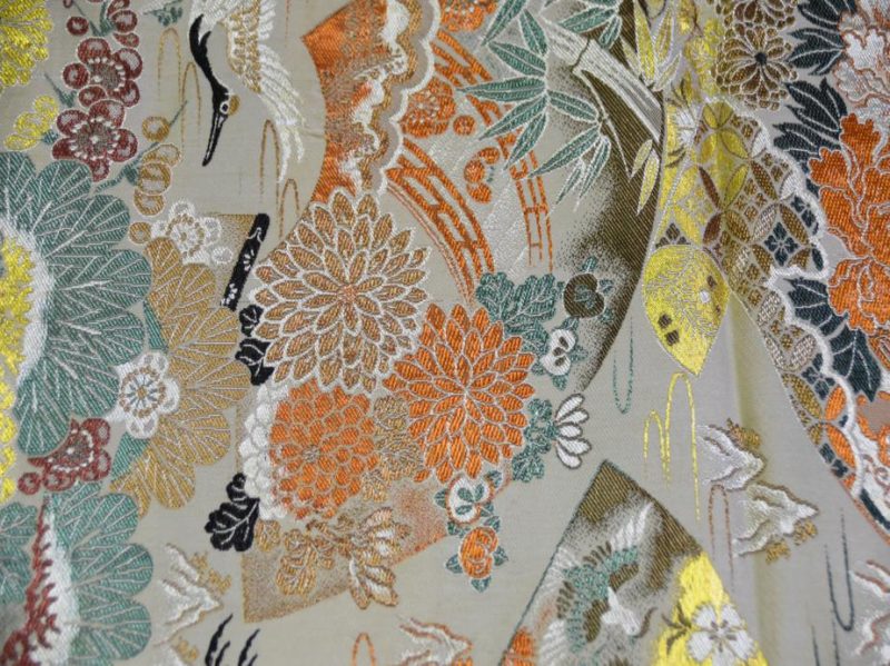 Silk Vintage Brocade Obi Sash - Image 9