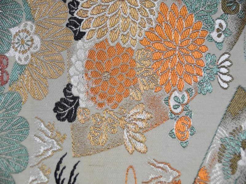 Silk Vintage Brocade Obi Sash - Image 7