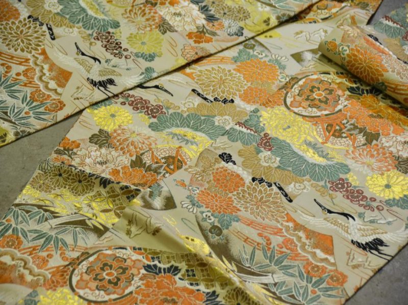 Silk Vintage Brocade Obi Sash - Image 3
