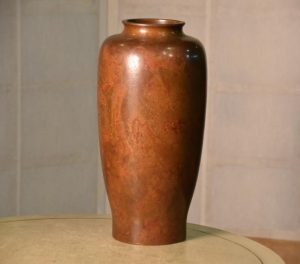 Japanese Bronze Murashi Do Vase