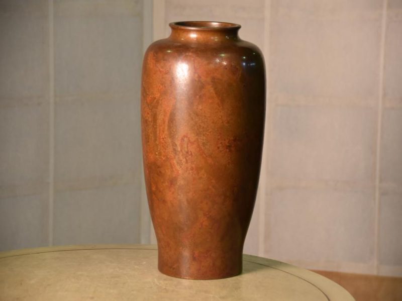 Japanese Bronze Murashi Do Vase